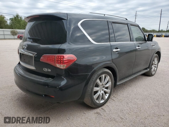 2012 Infiniti QX56 8-passenger with VIN JN8AZ2ND3C9716249, listed as a Copart auction lot 75364924 with 0 mi miles and Clean Title. Bid and sale history available at carsss.com. Image 3.