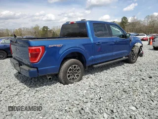 2022 Ford F-150 XL with VIN 1FTFW1E82NFB84178, listed as a Copart auction lot 52036065 with 18,382 mi miles and Salvage Title. Bid and sale history available at DreamBid. Image 3.