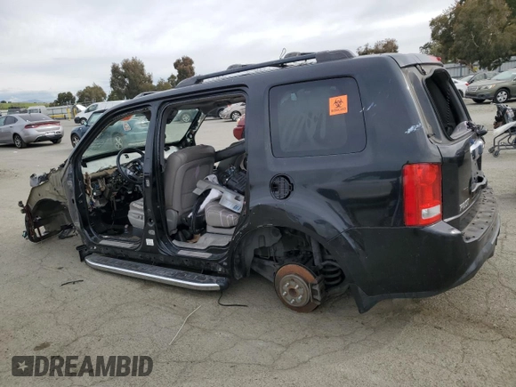 2015 Honda Pilot Touring with VIN 5FNYF3H91FB009256, listed as a Copart auction lot 48031475 with 0 mi miles and Salvage Title. Bid and sale history available at carsss.com. Image 2.