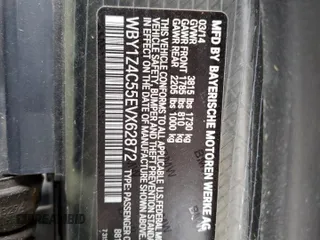 2014 BMW i3 with VIN WBY1Z4C55EVX62872, listed as a Copart auction lot 88975135 with 49,841 mi miles and Salvage Title. Bid and sale history available at carsss.com. Image 14.