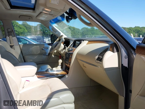 2011 Infiniti QX56 7-passenger with VIN JN8AZ2NE2B9001082, listed as a IAAI auction lot 42099158 with 219,685 mi miles and . Bid and sale history available at DreamBid. Image 5.