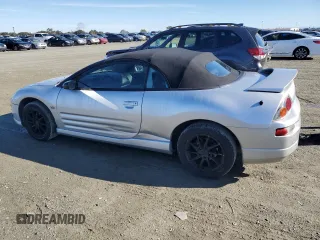 2001 Mitsubishi Eclipse GT with VIN 4A3AE55H01E003998, listed as a Copart auction lot 80507194 with 141,650 mi miles and Salvage Title. Bid and sale history available at carsss.com. Image 2.