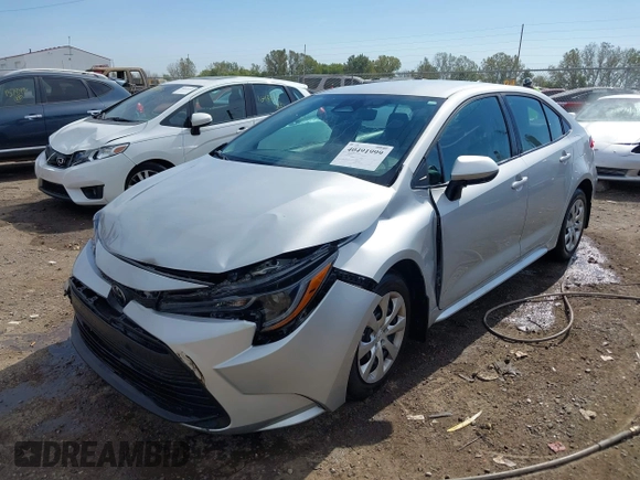 2024 Toyota Corolla LE with VIN 5YFB4MDE2RP161348, listed as a IAAI auction lot 40491999 with 5,383 mi miles. Bid and sale history available at carsss.com. Image 2.