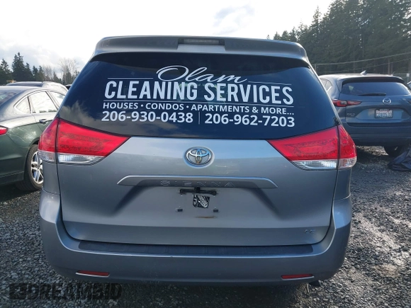 2012 Toyota Sienna with VIN 5TDKA3DC6CS015762, listed as a IAAI auction lot 41529216 with 219,136 mi miles and . Bid and sale history available at DreamBid. Image 16.