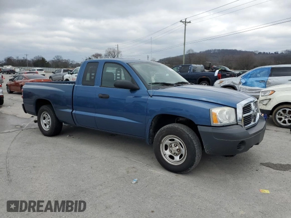 2005 Dodge Dakota ST with VIN 1D7HE22K75S329911, listed as a Copart auction lot 44815135 with 152,436 mi miles and Salvage Title. Bid and sale history available at DreamBid. Image 4.
