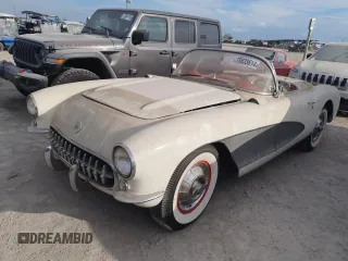 1956 Chevrolet Corvette с VIN E56S001613, выставлен на аукционе Copart как лот 75833614 с пробегом 5 646 миль миль и Списание • Salvage title. История ставок и продаж доступна на DreamBid. Изображение 1.