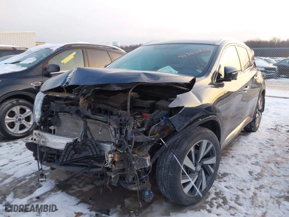 2015 Nissan Murano Platinum with VIN 5N1AZ2MH8FN240782, listed as a IAAI auction lot 41363946 with 90,545 mi miles. Bid and sale history available at carsss.com. Image 18.