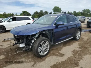 2020 Audi Q5 Premium Plus with VIN WA1BNAFY3L2054053, listed as a Copart auction lot 58086605 with 51,672 mi miles and Salvage title. Bid and sale history available at DreamBid. Image 1.