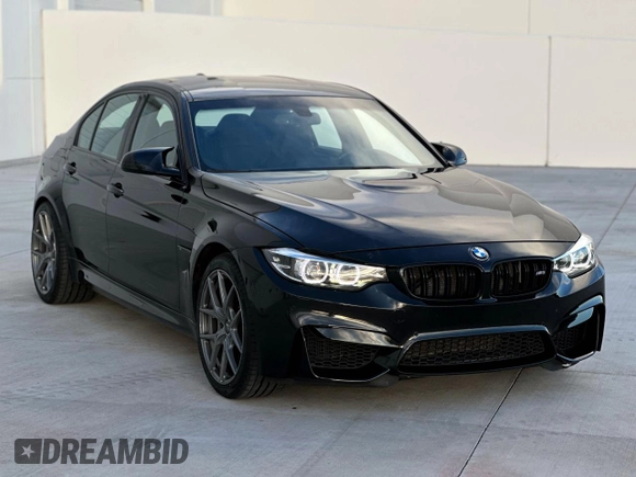 2018 BMW M3 with VIN WBS8M9C51J5K99949, listed as a Copart auction lot 42874973 with 44,383 mi miles. Bid and sale history available at carsss.com. Image 1.