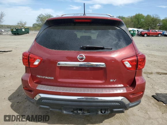 2017 Nissan Pathfinder SL with VIN 5N1DR2MN6HC657755, listed as a Copart auction lot 53491615 with 83,065 mi miles and Clean title. Bid and sale history available at DreamBid. Image 6.