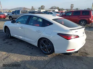 2025 Acura Integra w/A-Spec Package with VIN 19UDE4H37SA003100, listed as a IAAI auction lot 41668385 with 156 mi miles. Bid and sale history available at carsss.com. Image 3.