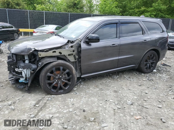 2019 Dodge Durango GT Plus with VIN 1C4RDJDG7KC755477, listed as a Copart auction lot 55584925 with 122,961 mi miles and Salvage title. Bid and sale history available at DreamBid. Image 1.