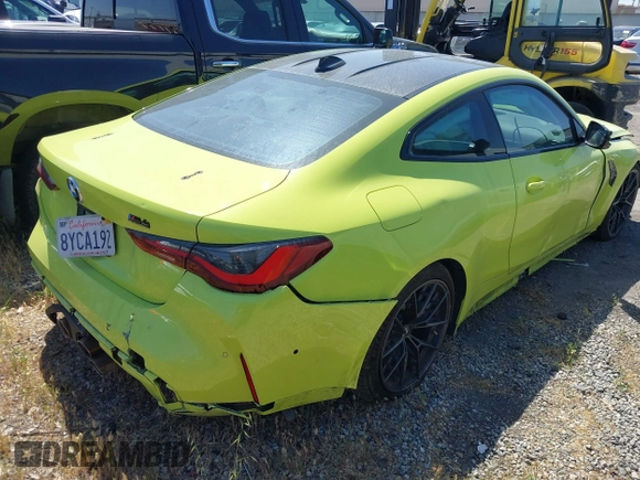 2021 BMW M4 Competition z VIN WBS33AZ00MCH53976, wystawiony jako IAAI lot #41831507 z przebiegiem Nie podano mil oraz . Historia ofert i sprzedaży dostępna na DreamBid. Obrazek 4.