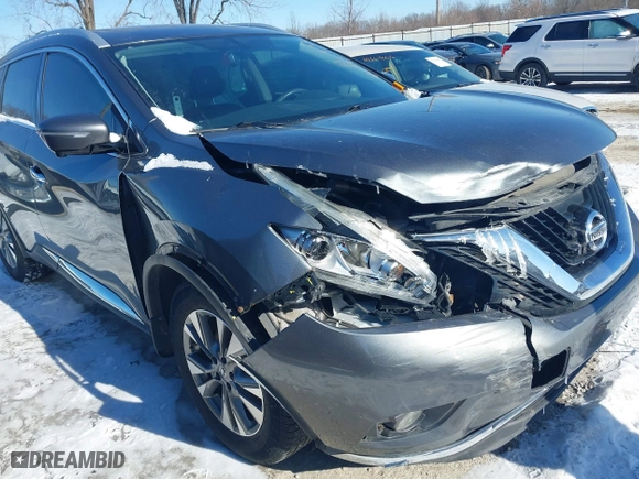 2015 Nissan Murano S with VIN 5N1AZ2MH0FN248486, listed as a IAAI auction lot 41362472 with 173,510 mi miles. Bid and sale history available at carsss.com. Image 6.