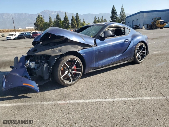 2020 Toyota GR Supra 3.0 with VIN WZ1DB4C02LW032496, listed as a Copart auction lot 60150484 with 0 mi miles and Salvage Title. Bid and sale history available at carsss.com. Image 1.