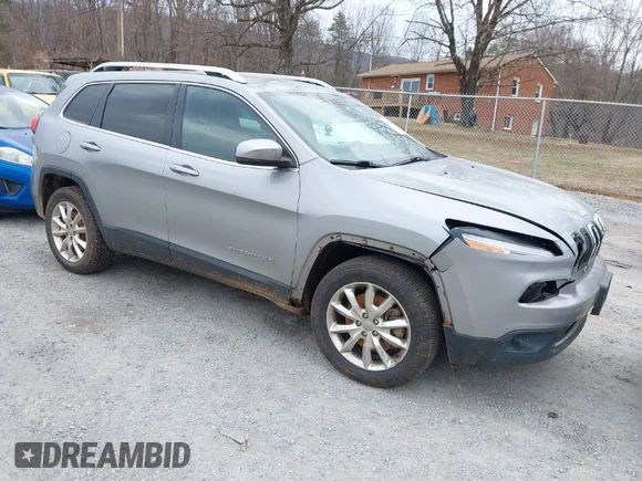 2015 Jeep Cherokee Limited with VIN 1C4PJMDS3FW576332, listed as a IAAI auction lot 41618035 with 203,620 mi miles. Bid and sale history available at carsss.com. Image 1.