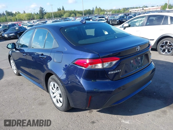 2021 Toyota Corolla LE with VIN 5YFEPMAE4MP210485, listed as a IAAI auction lot 42096039 with 50,398 mi miles. Bid and sale history available at carsss.com. Image 3.