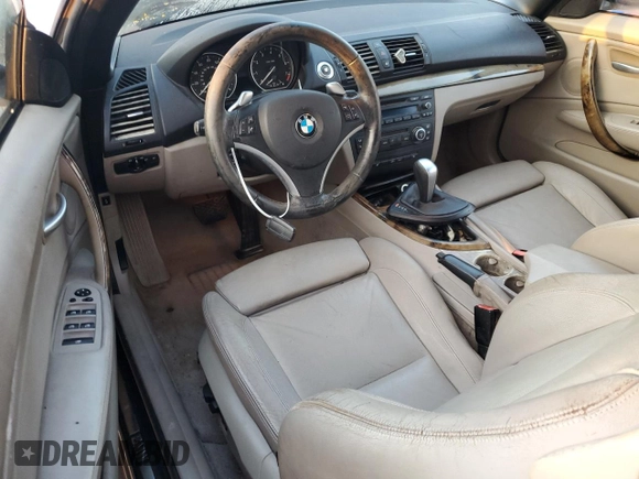 2008 BMW 1 Series 128i with VIN WBAUL73578VE88399, listed as a Copart auction lot 71472414 with 108,550 mi miles and Salvage Title. Bid and sale history available at carsss.com. Image 8.