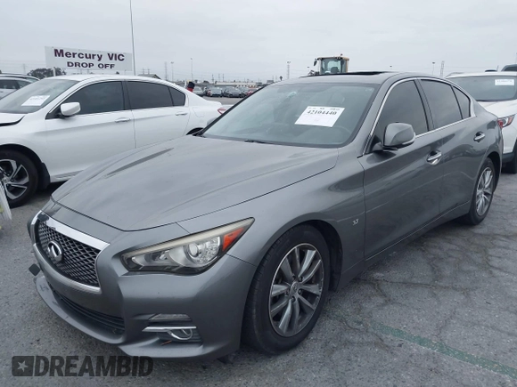 2015 Infiniti Q50 Premium with VIN JN1BV7AP6FM357265, listed as a IAAI auction lot 42104440 with 83,404 mi miles. Bid and sale history available at carsss.com. Image 2.