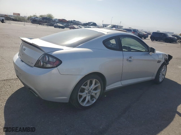 2008 Hyundai Tiburon GT with VIN KMHHN66F88U293438, listed as a Copart auction lot 76065164 with 157,547 mi miles and Salvage Title. Bid and sale history available at carsss.com. Image 3.