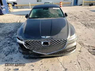 2023 Genesis G80 2.5T with VIN KMTGB4SC4PU185035, listed as a Copart auction lot 52082005 with 45,868 mi miles and Salvage title. Bid and sale history available at DreamBid. Image 10.