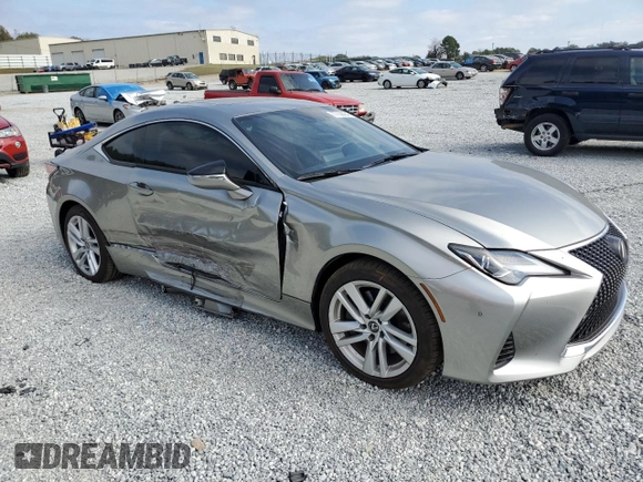 2024 Lexus RC with VIN JTHDA5BC2R5012782, listed as a Copart auction lot 77738584 with 4,192 mi miles and Salvage Title. Bid and sale history available at carsss.com. Image 4.