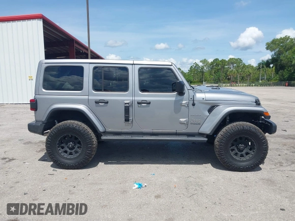 2021 Jeep Wrangler Unlimited Sahara with VIN 1C4HJXEN9MW637288, listed as a IAAI auction lot 42553459 with 39,362 mi miles and . Bid and sale history available at DreamBid. Image 13.