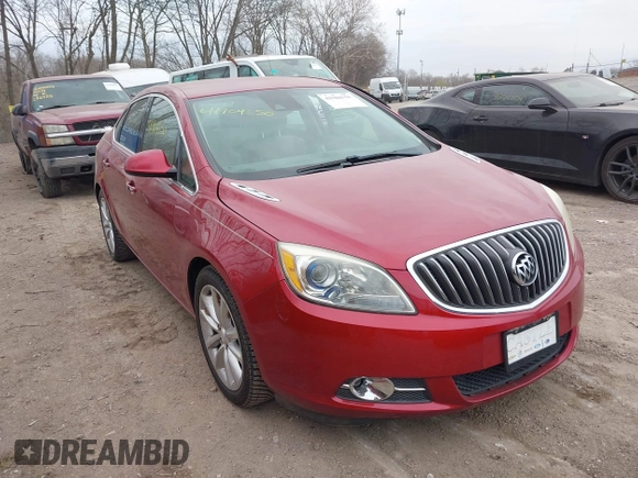 2014 Buick Verano Leather Group with VIN 1G4PS5SK6E4121597, listed as a IAAI auction lot 41904850 with 116,905 mi miles. Bid and sale history available at carsss.com. Image 1.