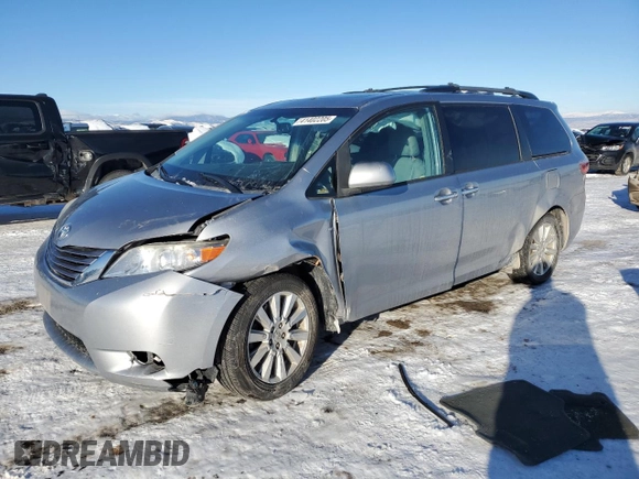 2017 Toyota Sienna XLE with VIN 5TDDZ3DC7HS153013, listed as a Copart auction lot 41402205 with 89,466 mi miles and Salvage title. Bid and sale history available at DreamBid. Image 1.