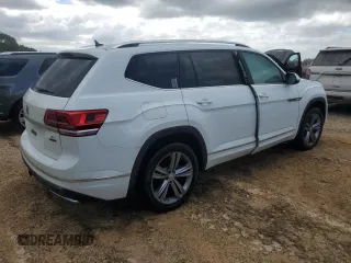 2019 Volkswagen Atlas SEL R-Line with VIN 1V2RR2CA1KC522035, listed as a Copart auction lot 75849514 with 43,569 mi miles and Salvage title. Bid and sale history available at DreamBid. Image 3.
