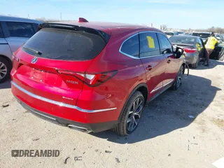 2023 Acura MDX w/Technology Package with VIN 5J8YE1H43PL041461, listed as a IAAI auction lot 41347974 with 9,281 mi miles. Bid and sale history available at carsss.com. Image 4.