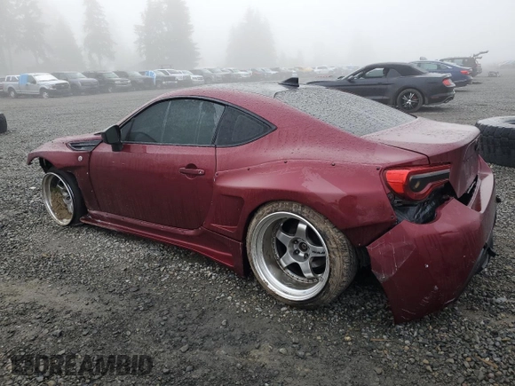 2017 Toyota 86 with VIN JF1ZNAA18H8709039, listed as a Copart auction lot 83163834 with 56,587 mi miles and Salvage Title. Bid and sale history available at carsss.com. Image 2.