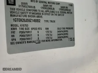 2009 GMC Sierra 1500 SLE with VIN 1GTEK29J59Z149052, listed as a Copart auction lot 50789405 with 147,370 mi miles and Salvage Title. Bid and sale history available at carsss.com. Image 14.