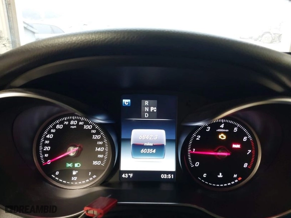 2019 Mercedes-Benz GLC with VIN WDC0G4KB7KF640444, listed as a IAAI auction lot 41468766 with 60,354 mi miles. Bid and sale history available at carsss.com. Image 7.