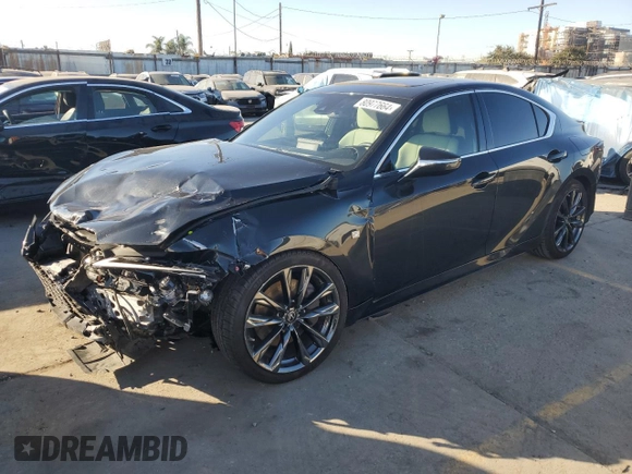 2021 Lexus IS 350 F Sport with VIN JTHGZ1B22M5038927, listed as a Copart auction lot 53888735 with 53,439 mi miles and Salvage title. Bid and sale history available at DreamBid. Image 1.