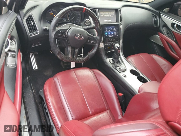 2018 Infiniti Q60 Sport with VIN JN1EV7EK1JM343312, listed as a Copart auction lot 76937894 with 79,036 mi miles and Salvage Title. Bid and sale history available at DreamBid. Image 8.