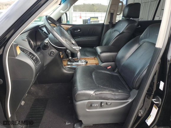 2012 Infiniti QX56 7-passenger with VIN JN8AZ2NF3C9519535, listed as a Copart auction lot 50044195 with 192,712 mi miles and Salvage Title. Bid and sale history available at carsss.com. Image 7.