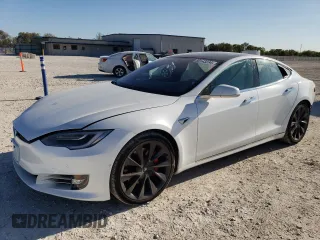 2020 Tesla Model S Performance with VIN 5YJSA1E48LF414592, listed as a Copart auction lot 80143234 with 47,760 mi miles and Salvage Title. Bid and sale history available at carsss.com. Image 1.