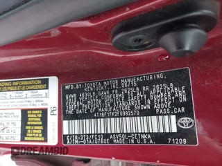 2015 Toyota Camry XLE with VIN 4T1BF1FK2FU982570, listed as a IAAI auction lot 41629755 with 245,224 mi miles. Bid and sale history available at carsss.com. Image 9.