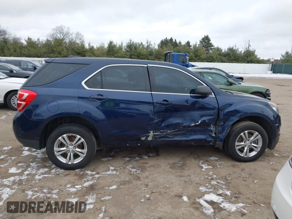 2017 Chevrolet Equinox LS with VIN 2GNALBEK7H1515179, listed as a IAAI auction lot 41258016 with 106,202 mi miles. Bid and sale history available at carsss.com. Image 13.