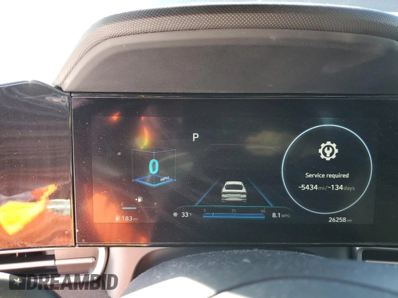 2023 Hyundai Elantra SEL with VIN 5NPLS4AG3PH098612, listed as a Copart auction lot 84548734 with 26,258 mi miles and Salvage Title. Bid and sale history available at DreamBid. Image 9.