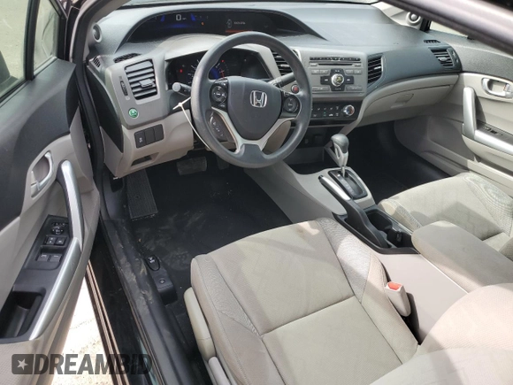 2012 Honda Civic Cpe EX with VIN 2HGFG3B86CH539704, listed as a Copart auction lot 50049735 with 132,830 mi miles and Salvage Title. Bid and sale history available at carsss.com. Image 8.