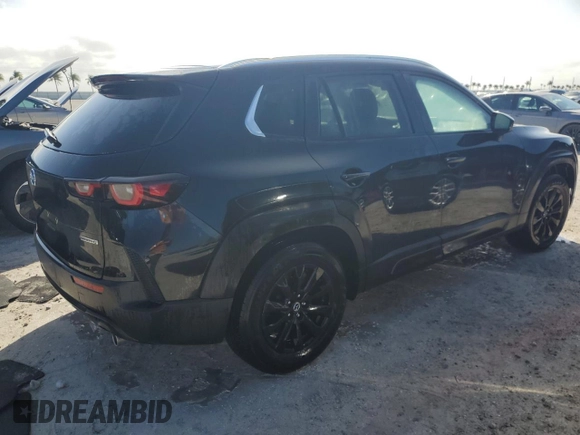 2025 Mazda CX-50 S Select with VIN 7MMVABAM0SN300739, listed as a Copart auction lot 77063434 with 3,042 mi miles and Salvage Title. Bid and sale history available at DreamBid. Image 3.