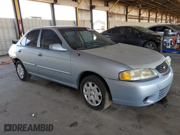 2000 Nissan Sentra XE with VIN 3N1CB51DXYL353188, listed as a Copart auction lot 56490115 with 190,643 mi miles and Salvage title. Bid and sale history available at DreamBid. Image 4.