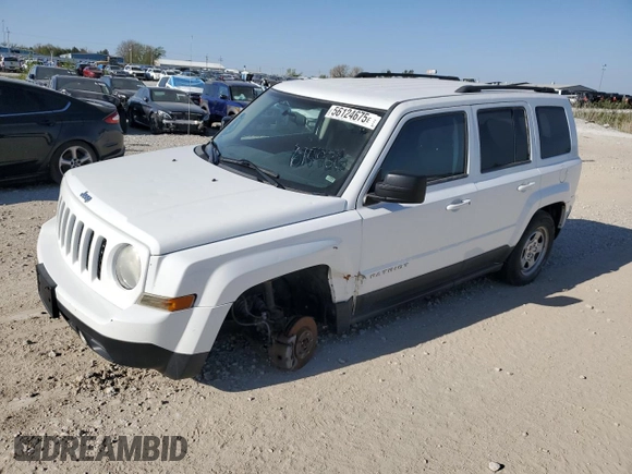 2012 Jeep Patriot Sport with VIN 1C4NJRBB9CD614936, listed as a Copart auction lot 56124675 with 194,590 mi miles and Salvage title. Bid and sale history available at DreamBid. Image 1.