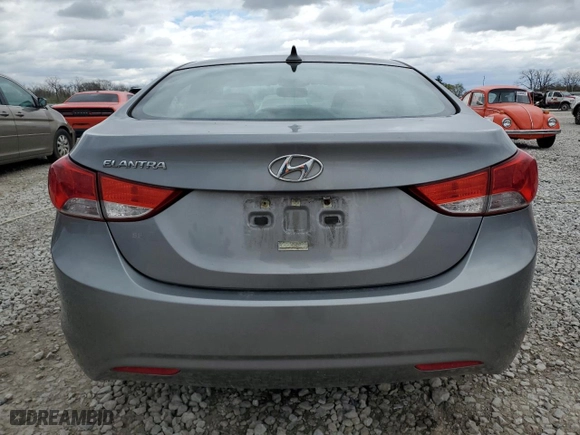 2012 Hyundai Elantra GLS with VIN KMHDH4AE3CU284809, listed as a Copart auction lot 52688265 with 98,504 mi miles and Salvage Title. Bid and sale history available at carsss.com. Image 6.