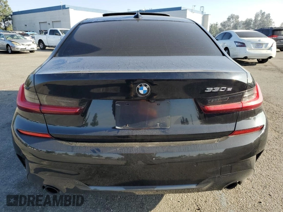 2021 BMW 3 Series 330e with VIN 3MW5P7J03M8C03997, listed as a Copart auction lot 83113614 with 0 mi miles and Salvage Title. Bid and sale history available at carsss.com. Image 6.