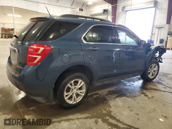 2016 Chevrolet Equinox LT z VIN 2GNFLFEK7G6350037, wystawiony jako Copart lot #55321295 z przebiegiem 62 130 mil mil oraz Szkoda całkowita • Salvage title. Historia ofert i sprzedaży dostępna na DreamBid. Obrazek 3.