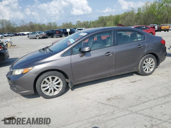 2012 Honda Civic EX with VIN 19XFB2F84CE323959, listed as a Copart auction lot 54583645 with 199,528 mi miles and Salvage Title. Bid and sale history available at DreamBid. Image 1.