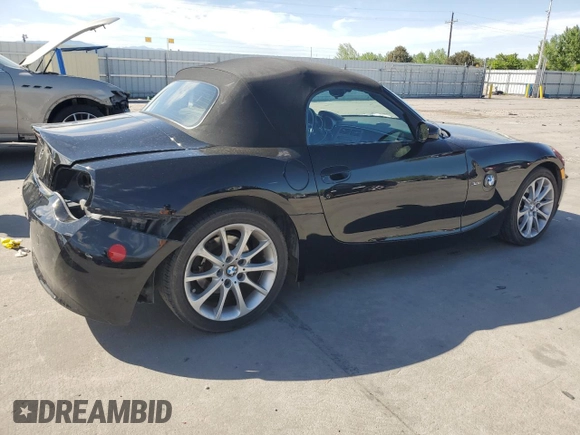 2007 BMW Z4 3.0i with VIN 4USBU33567LW71567, listed as a Copart auction lot 56680695 with 95,138 mi miles and Salvage title. Bid and sale history available at DreamBid. Image 3.